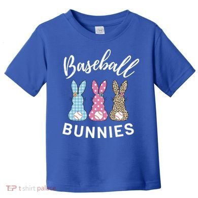 Baseball Bunnies Easter Bunny Mom Funny Gift Toddler T-Shirt
