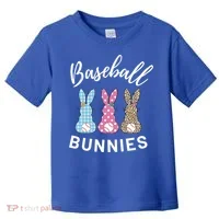 Baseball Bunnies Easter Bunny Mom Funny Gift Toddler T-Shirt thumb 0