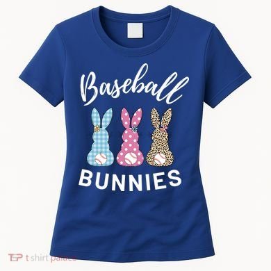 Baseball Bunnies Easter Bunny Mom Funny Gift Women's T-Shirt