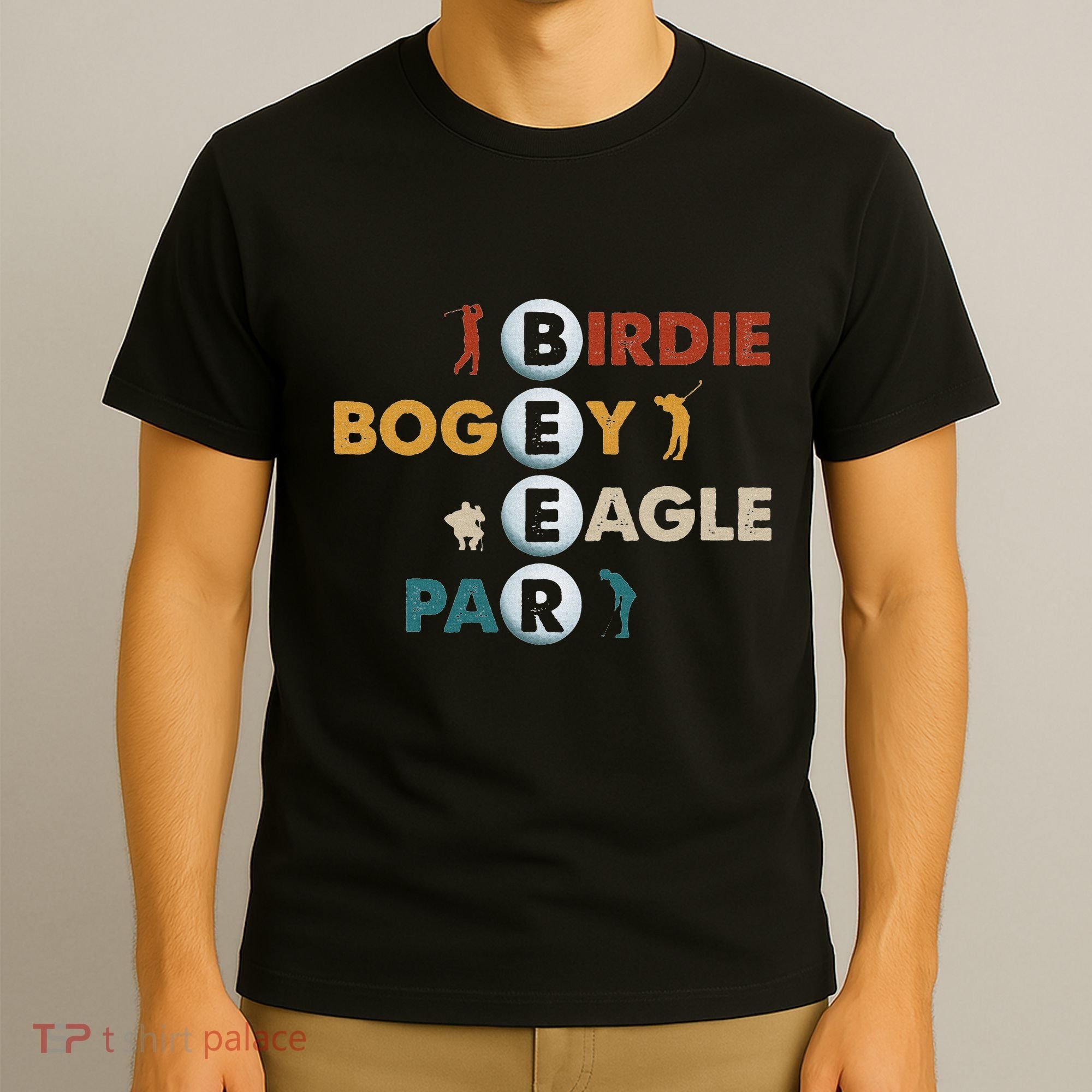 Birdie Bogey Eagle Par Beer Funny Golf Golfing Golfer Gift T-Shirt