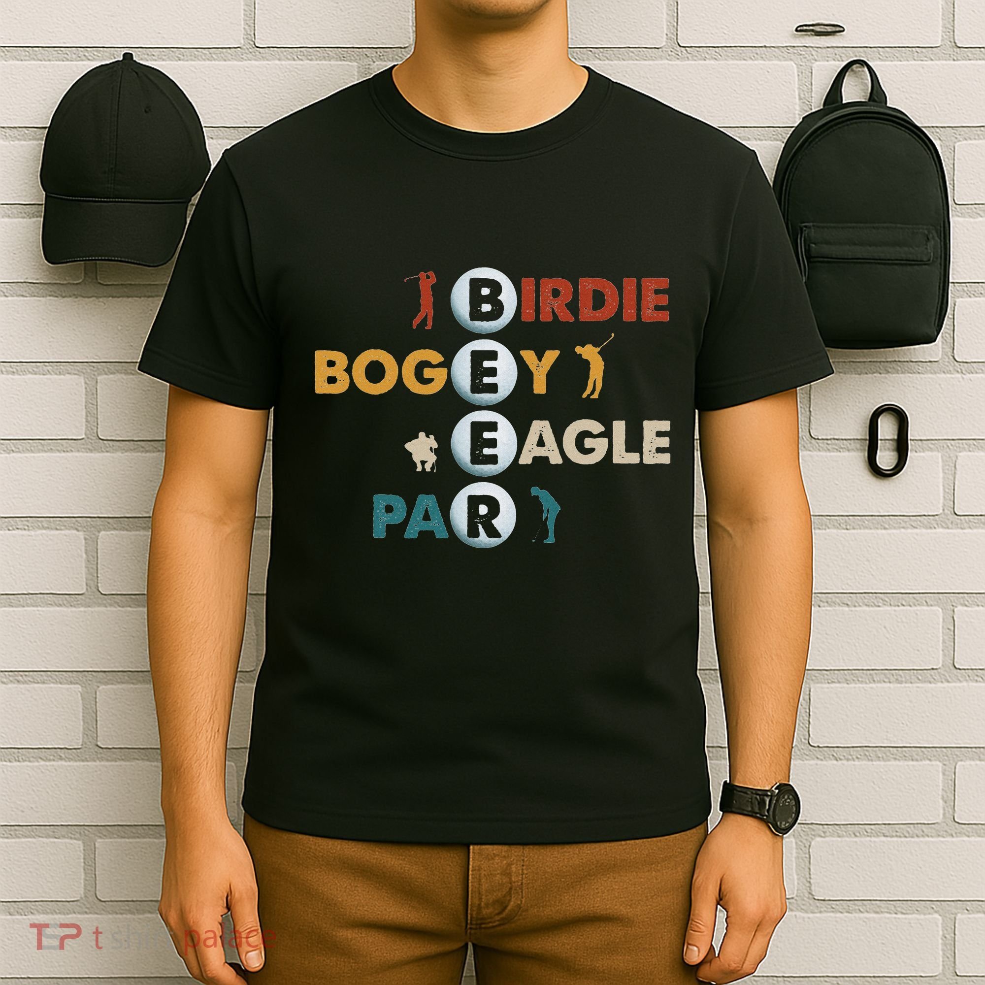 Birdie Bogey Eagle Par Beer Funny Golf Golfing Golfer Gift T-Shirt