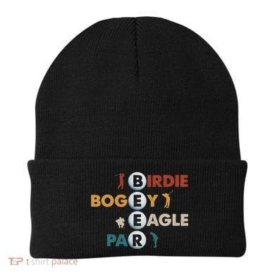 Birdie Bogey Eagle Par Beer Funny Golf Golfing Golfer Gift Beanie
