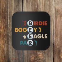 Birdie Bogey Eagle Par Beer Funny Golf Golfing Golfer Gift Coaster thumb 0