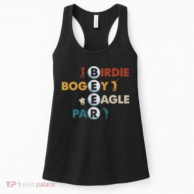 Birdie Bogey Eagle Par Beer Funny Golf Golfing Golfer Gift Women's Tank Top