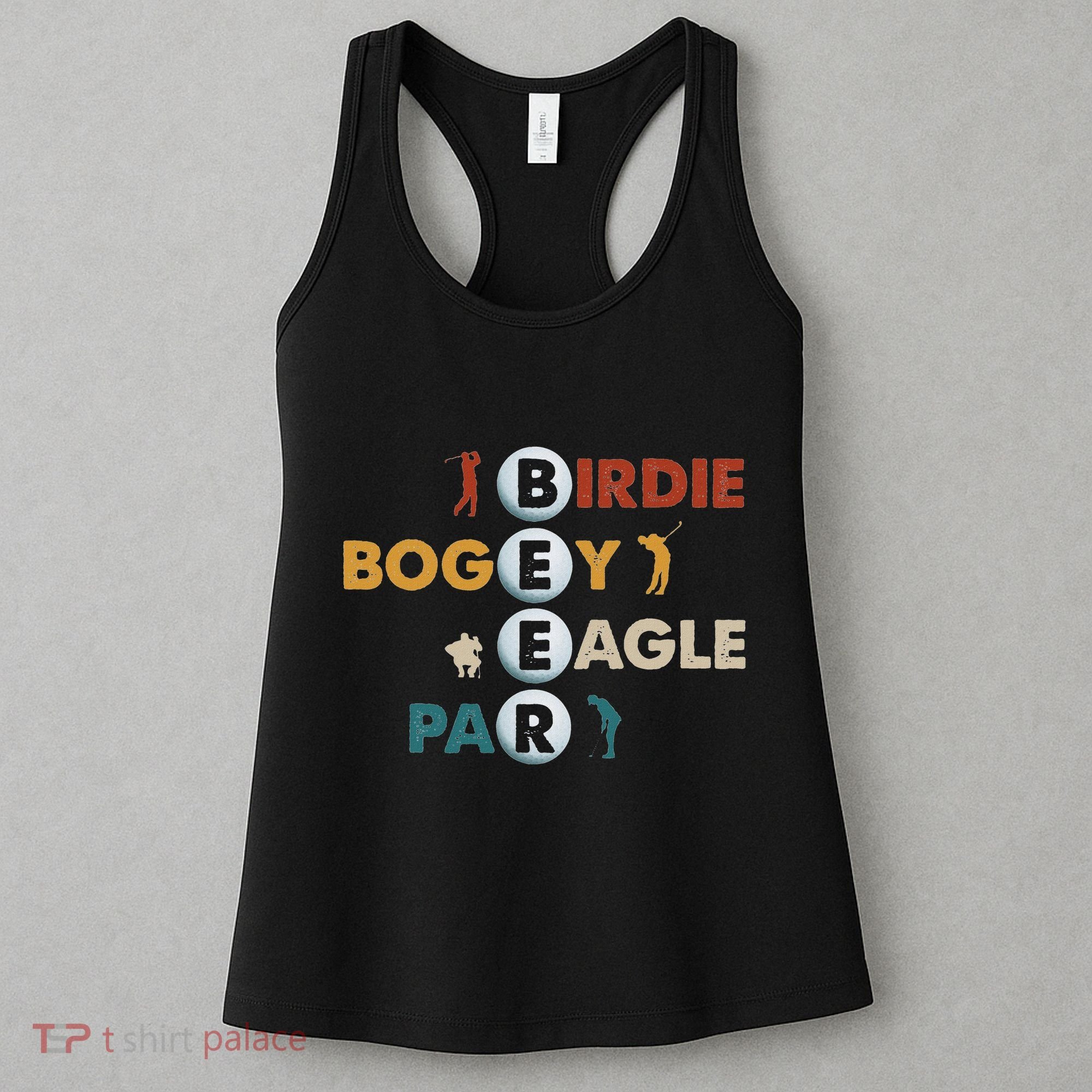 Birdie Bogey Eagle Par Beer Funny Golf Golfing Golfer Gift Women's Tank Top
