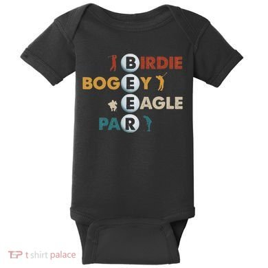 Birdie Bogey Eagle Par Beer Funny Golf Golfing Golfer Gift Baby Bodysuit