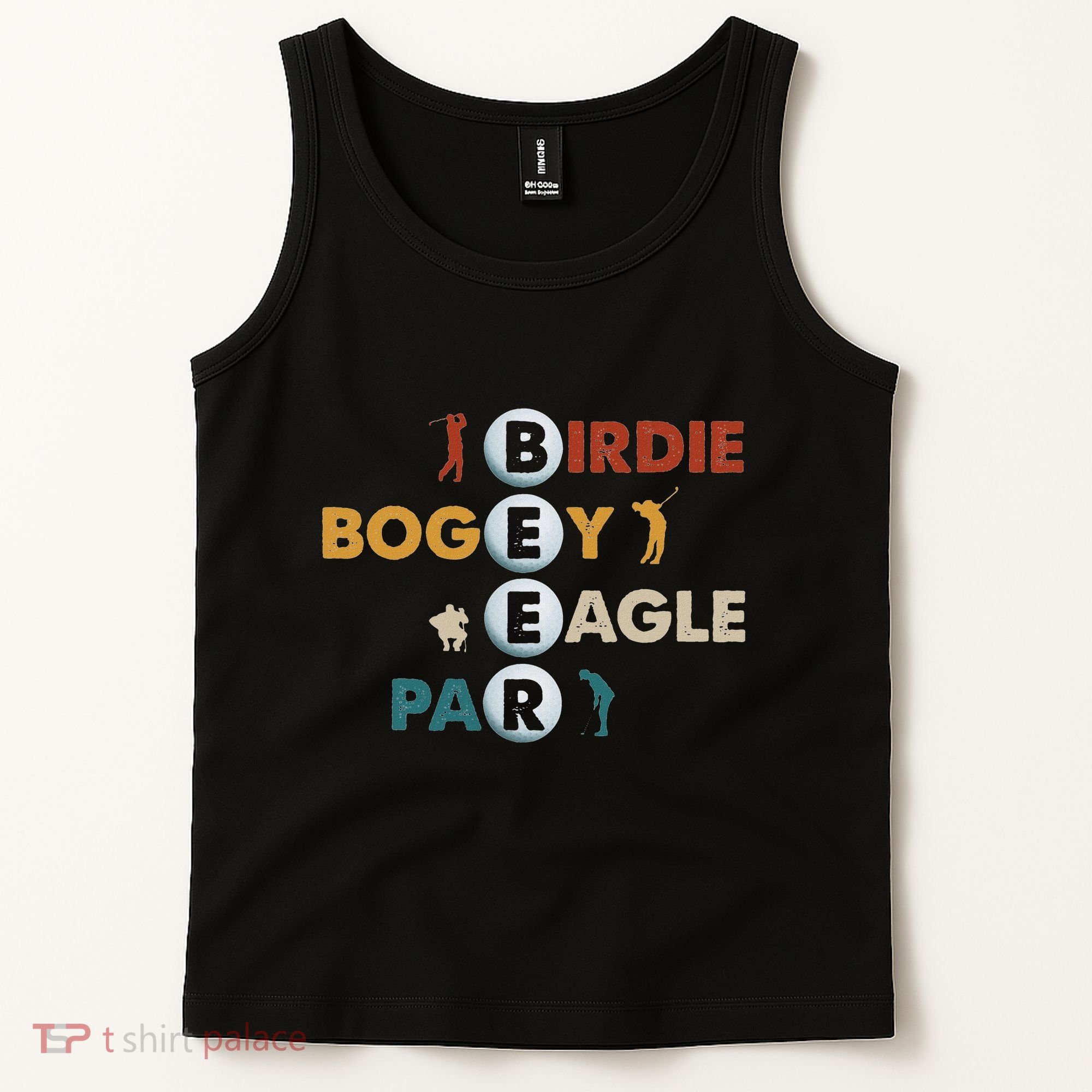 Birdie Bogey Eagle Par Beer Funny Golf Golfing Golfer Gift Tank Top