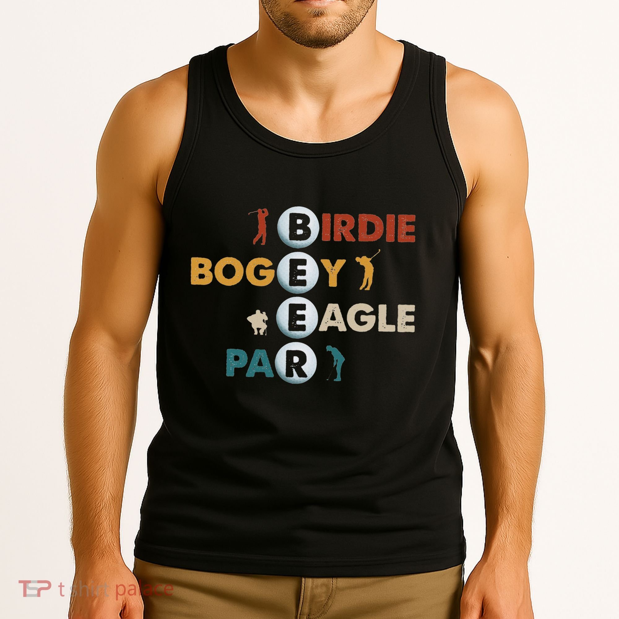 Birdie Bogey Eagle Par Beer Funny Golf Golfing Golfer Gift Tank Top