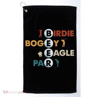 Birdie Bogey Eagle Par Beer Funny Golf Golfing Golfer Gift Golf Towel