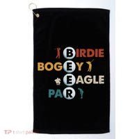 Birdie Bogey Eagle Par Beer Funny Golf Golfing Golfer Gift Golf Towel thumb 0