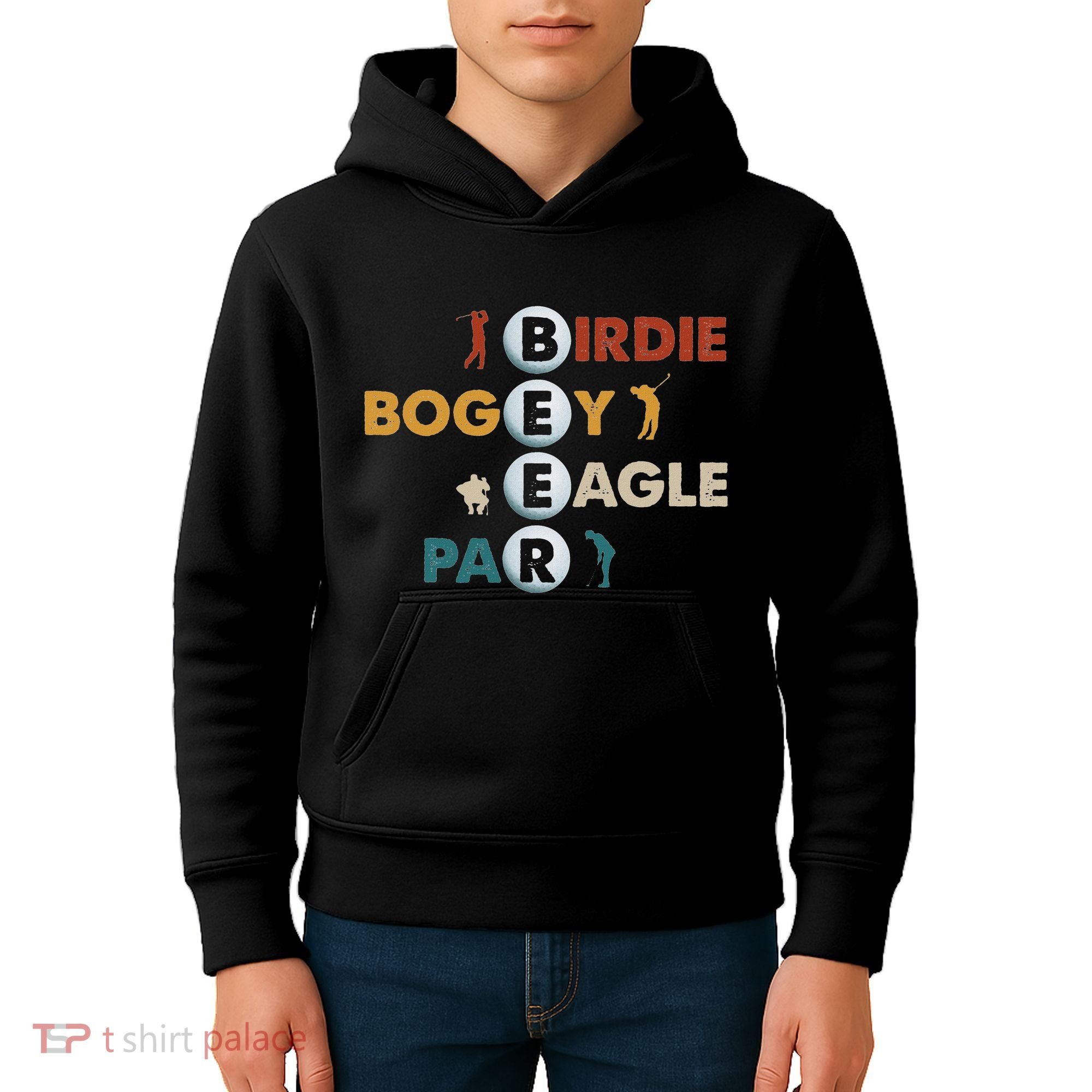 Birdie Bogey Eagle Par Beer Funny Golf Golfing Golfer Gift Kids Hoodie