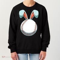 Baseball Bunny Easter Holiday Sport Lover Women's Sweatshirt thumb 0