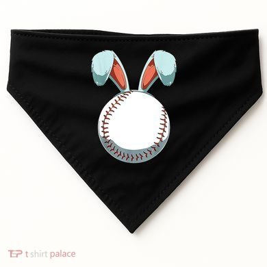 Baseball Bunny Easter Holiday Sport Lover USA-Made Doggie Bandana