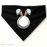 Baseball Bunny Easter Holiday Sport Lover USA-Made Doggie Bandana thumb 0