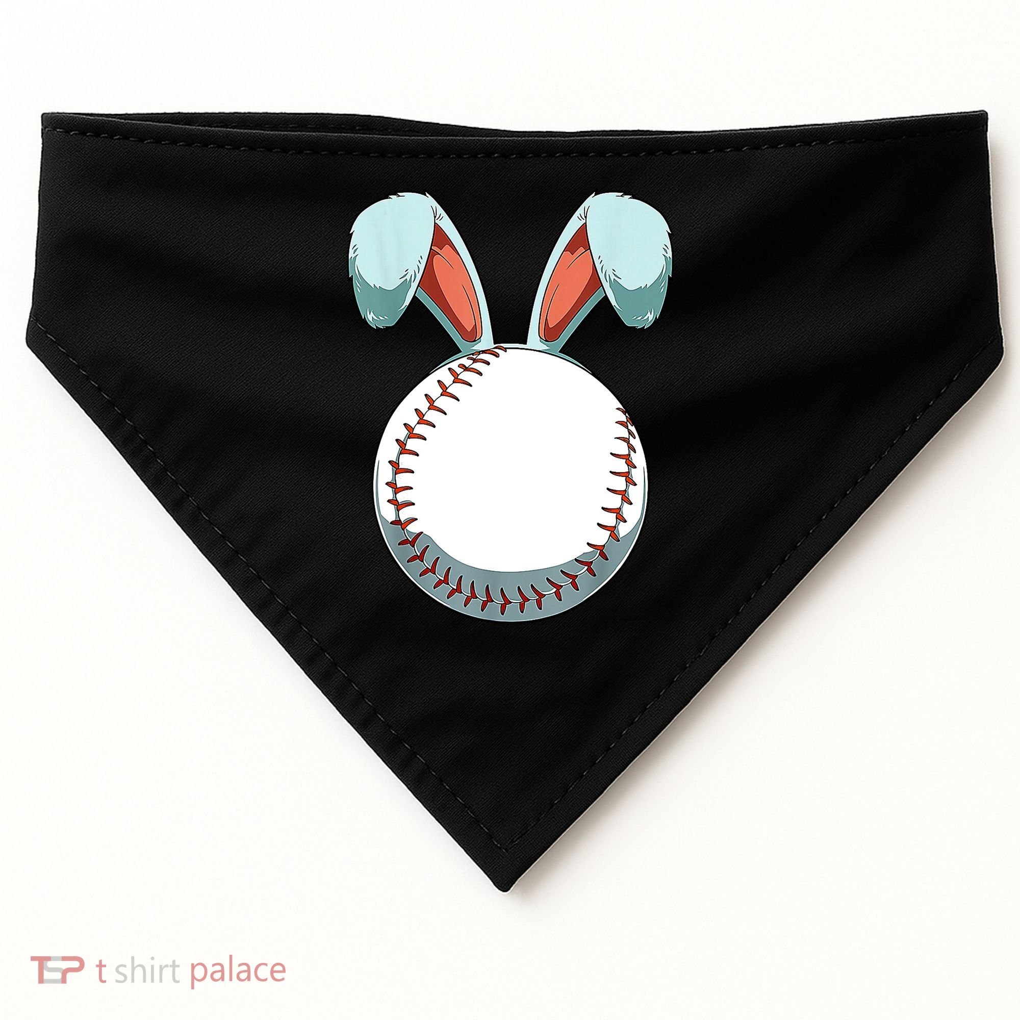 Baseball Bunny Easter Holiday Sport Lover USA-Made Doggie Bandana