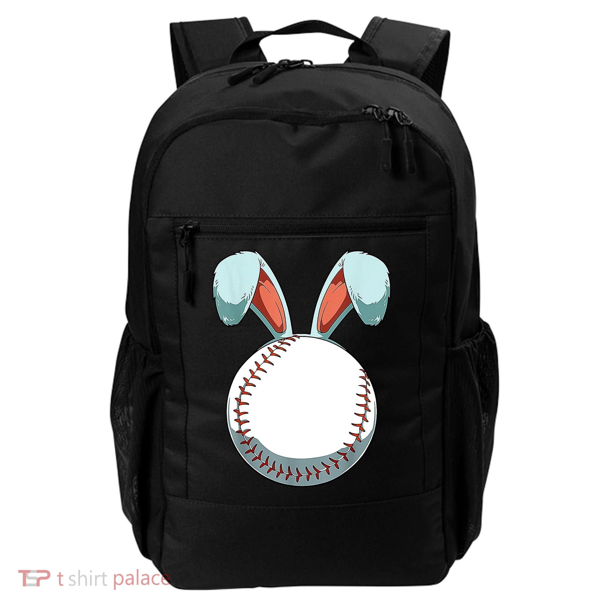 Baseball Bunny Easter Holiday Sport Lover Backpack