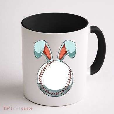 Baseball Bunny Easter Holiday Sport Lover Coffee Mug back