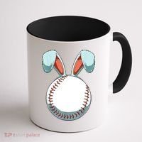 Baseball Bunny Easter Holiday Sport Lover Coffee Mug thumb 1
