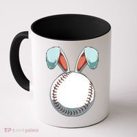 Baseball Bunny Easter Holiday Sport Lover Coffee Mug thumb 0