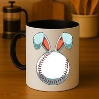 Baseball Bunny Easter Holiday Sport Lover Coffee Mug thumb 4
