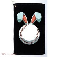 Baseball Bunny Easter Holiday Sport Lover Golf Towel thumb 0