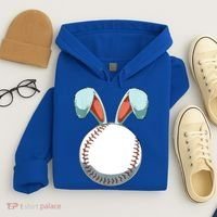 Baseball Bunny Easter Holiday Sport Lover Hoodie thumb 4