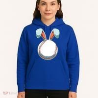 Baseball Bunny Easter Holiday Sport Lover Hoodie thumb 5