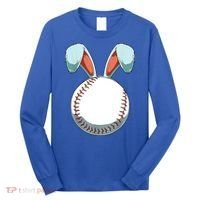 Baseball Bunny Easter Holiday Sport Lover Long Sleeve Shirt thumb 0