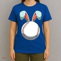 Baseball Bunny Easter Holiday Sport Lover T-Shirt thumb 4
