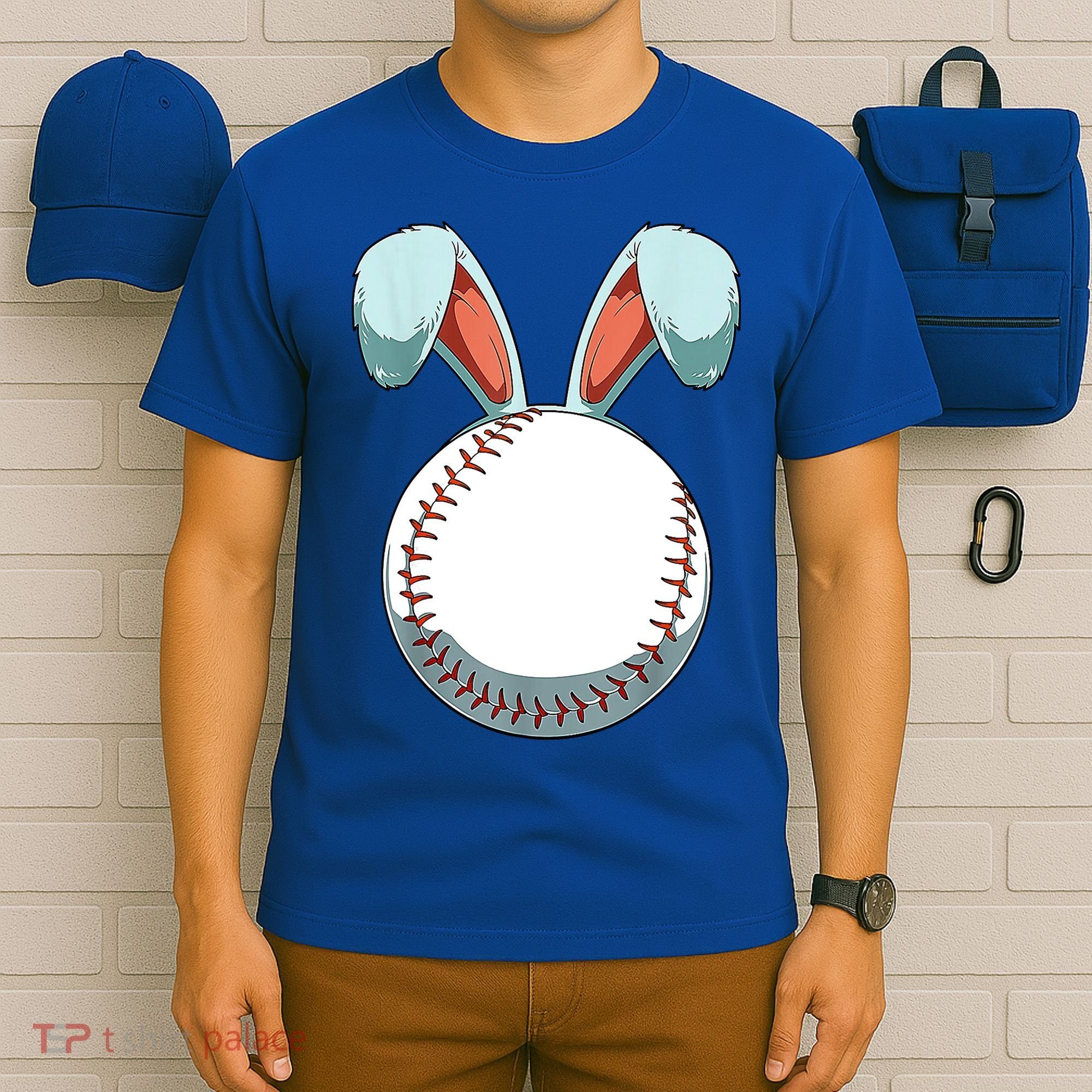 Baseball Bunny Easter Holiday Sport Lover T-Shirt