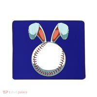 Baseball Bunny Easter Holiday Sport Lover Mousepad thumb 0