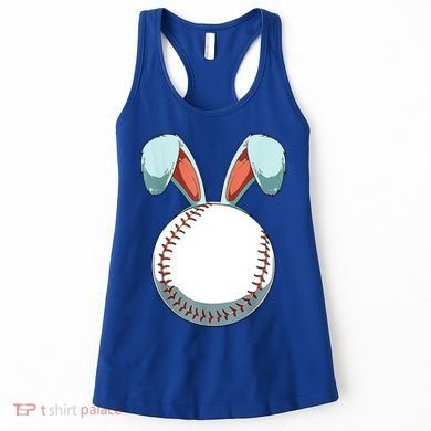 Baseball Bunny Easter Holiday Sport Lover Women's Tank Top