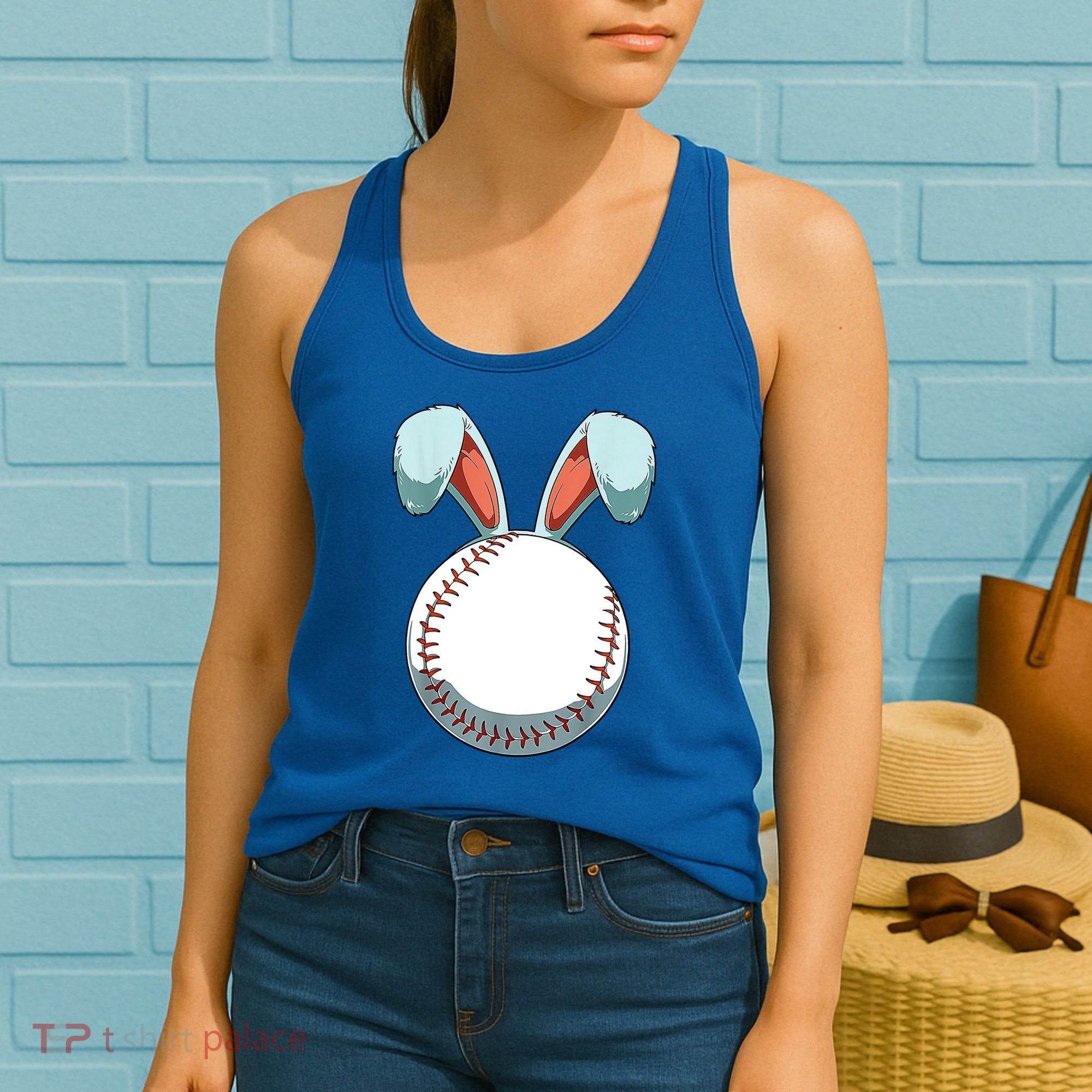 Baseball Bunny Easter Holiday Sport Lover Women's Tank Top