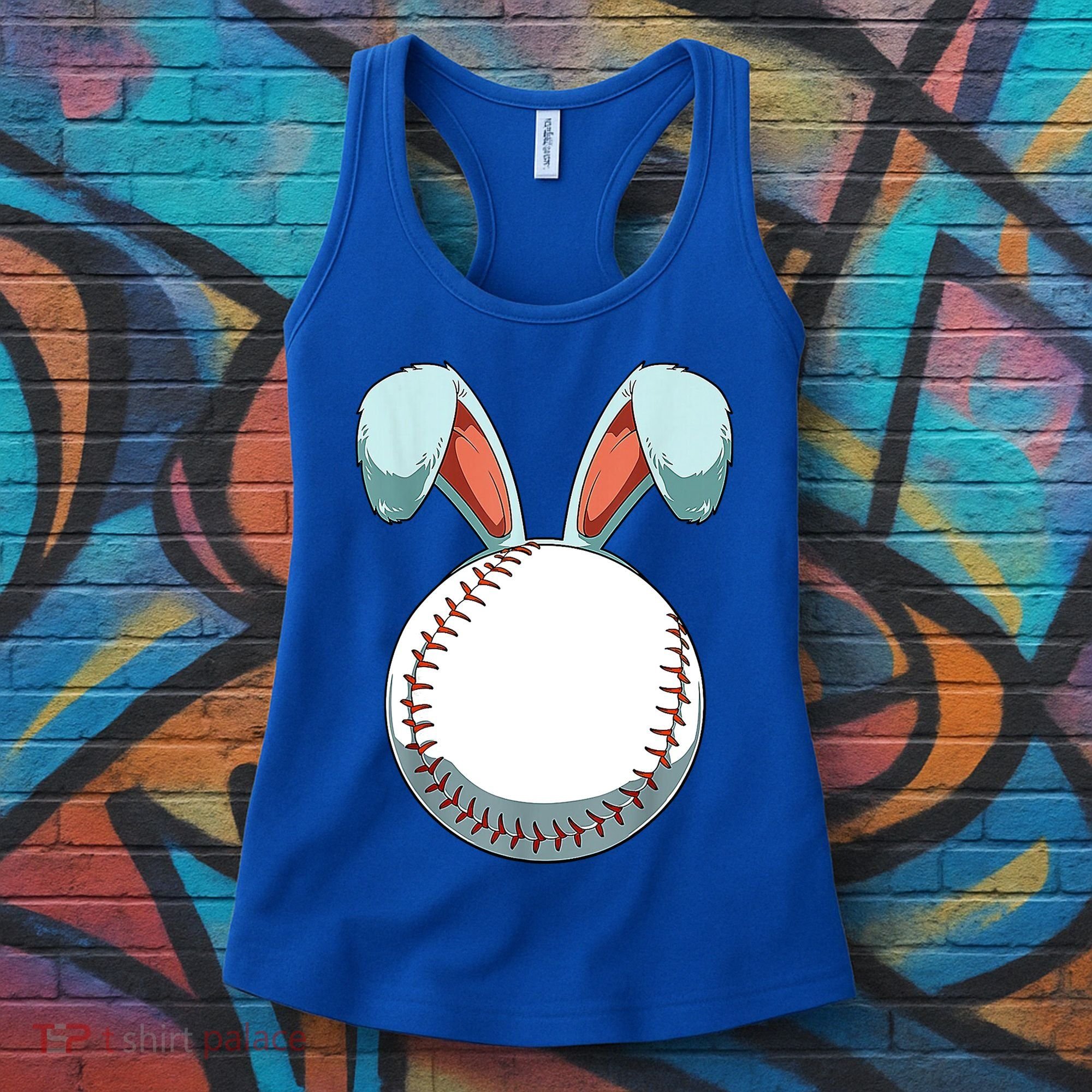 Baseball Bunny Easter Holiday Sport Lover Women's Tank Top