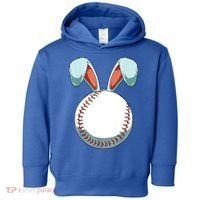 Baseball Bunny Easter Holiday Sport Lover Toddler Hoodie thumb 0