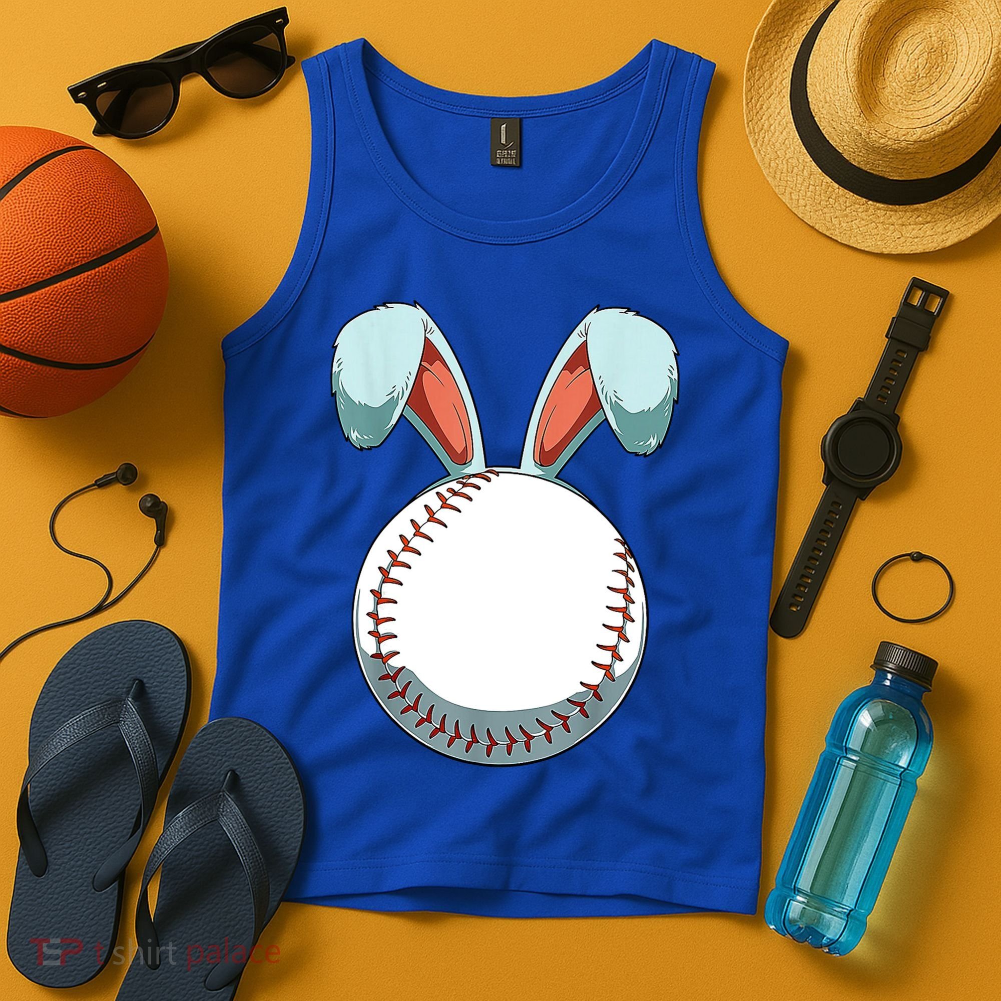 Baseball Bunny Easter Holiday Sport Lover Tank Top