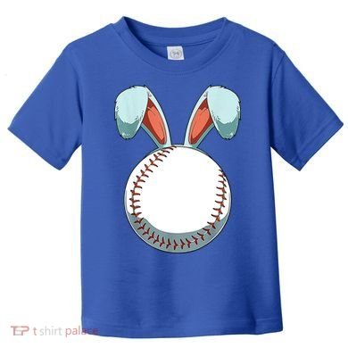 Baseball Bunny Easter Holiday Sport Lover Toddler T-Shirt