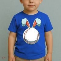 Baseball Bunny Easter Holiday Sport Lover Toddler T-Shirt thumb 2