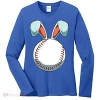 Baseball Bunny Easter Holiday Sport Lover Women's Long Sleeve Shirt thumb 0