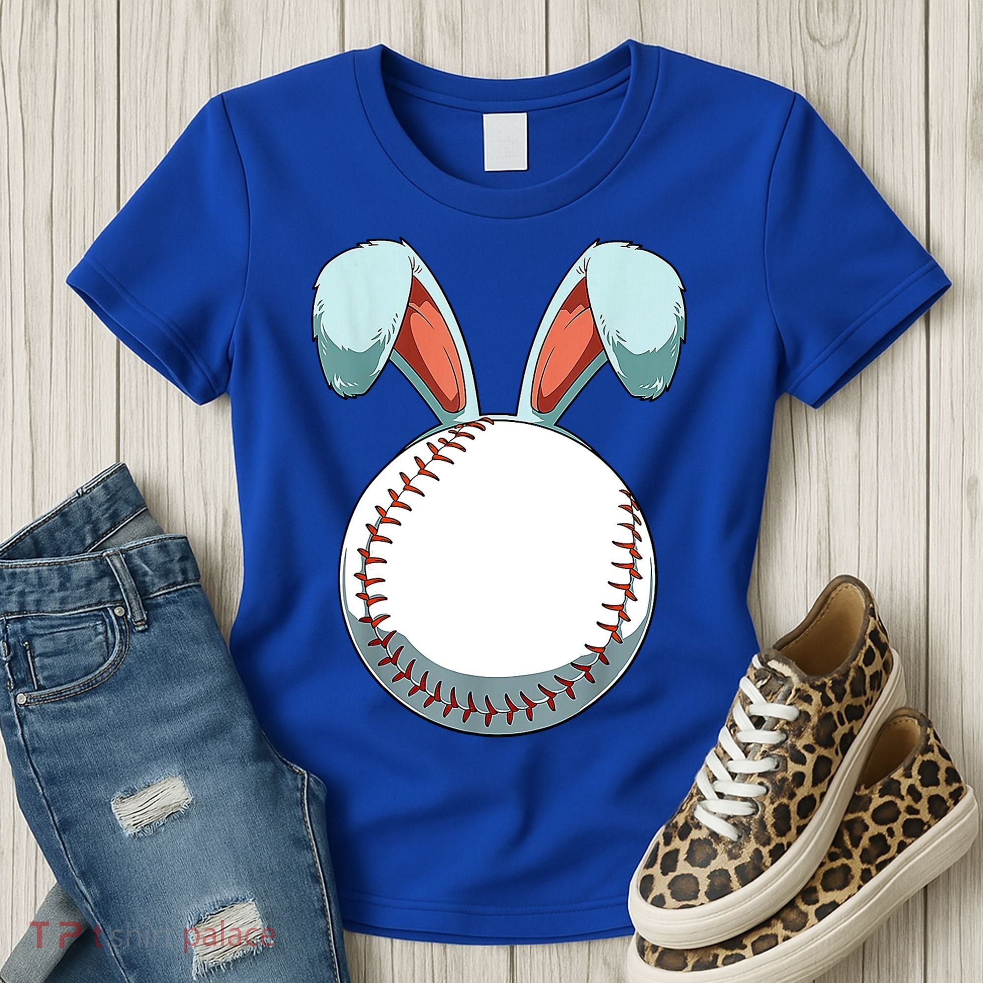 Baseball Bunny Easter Holiday Sport Lover Women's T-Shirt