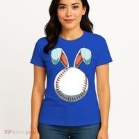 Baseball Bunny Easter Holiday Sport Lover Women's T-Shirt thumb 4