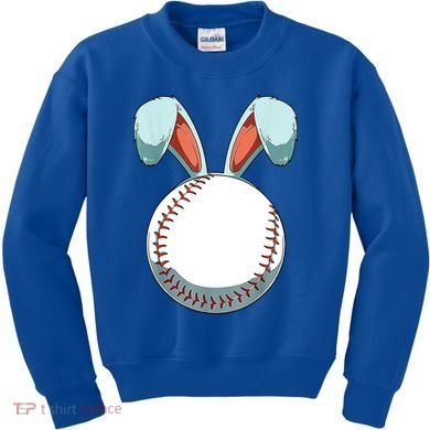 Baseball Bunny Easter Holiday Sport Lover Kids Sweatshirt