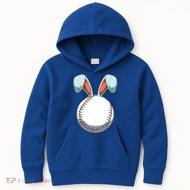 Baseball Bunny Easter Holiday Sport Lover Kids Hoodie