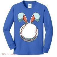 Baseball Bunny Easter Holiday Sport Lover Kids Long Sleeve Shirt thumb 0