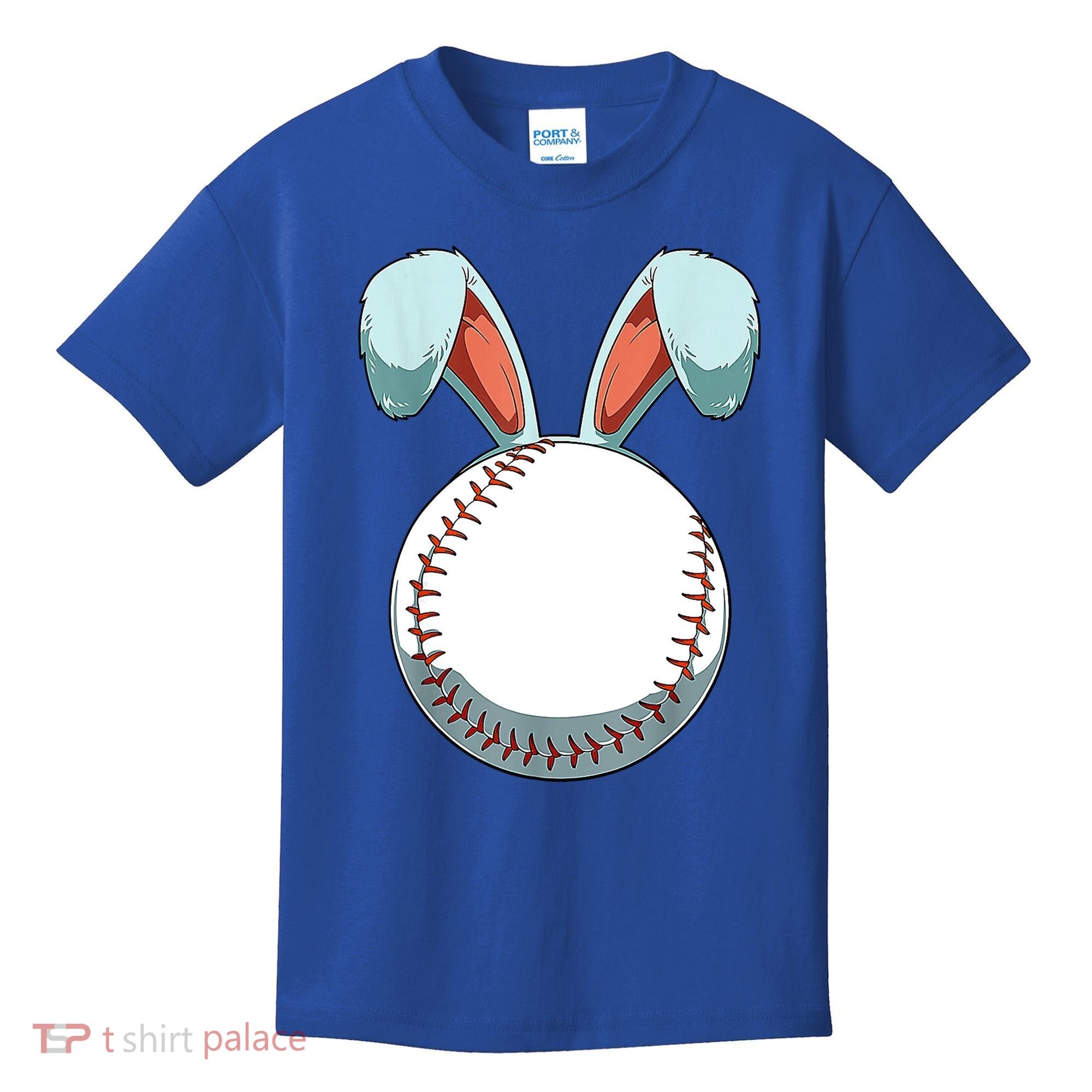 Baseball Bunny Easter Holiday Sport Lover Kids T-Shirt