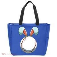 Baseball Bunny Easter Holiday Sport Lover Tote Bag thumb 0