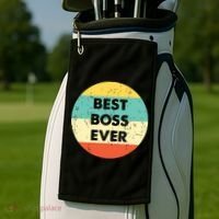 Best Boss Ever Golf Towel thumb 2
