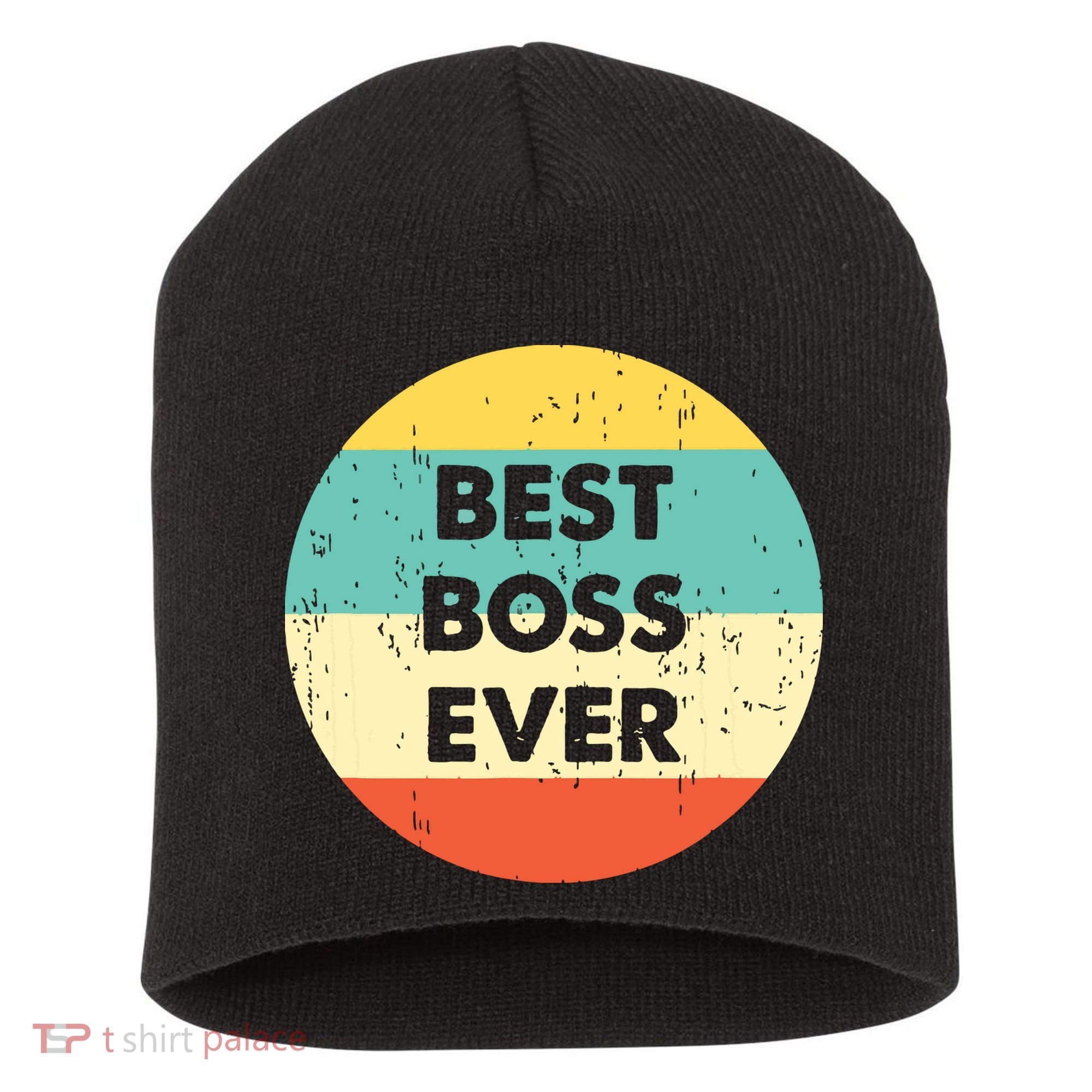 Best Boss Ever Short Acrylic Beanie