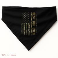 Best Bop Ever Camouflage American Flag FatherS Day USA-Made Doggie Bandana thumb 0