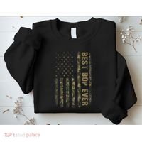 Best Bop Ever Camouflage American Flag FatherS Day Sweatshirt thumb 2